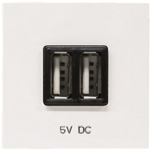 Розетка USB тип A+A без рамки ABB Niessen Zenit 1-м. 2 мод. 1500мА N2285 BL белый картинка